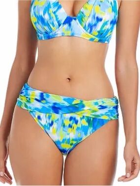 Blue Multi Watercolor Bikini Set - Women Swim